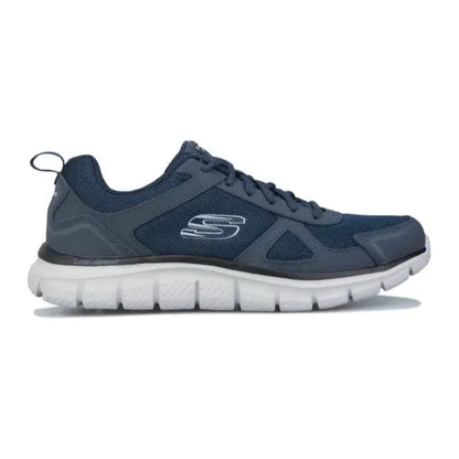 SKECHERS TRACK-SCLORIC, JOGGESKO HERREKonstruert med en luftig overdel i mesh-stoff, i en lett, sporty design, ideell for lett trening eller avslappet bruk i hverdagen. Denne lette treningskoen har tonal